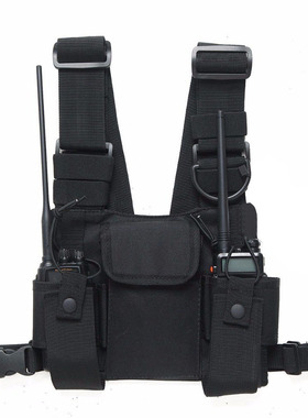 ins潮牌战术背心马甲包胸包多口袋多功能对讲机chest rig bag