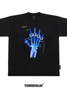 tomsenlin康丽印花科比五个总冠军X光美式夹克卫衣长短袖男女同款