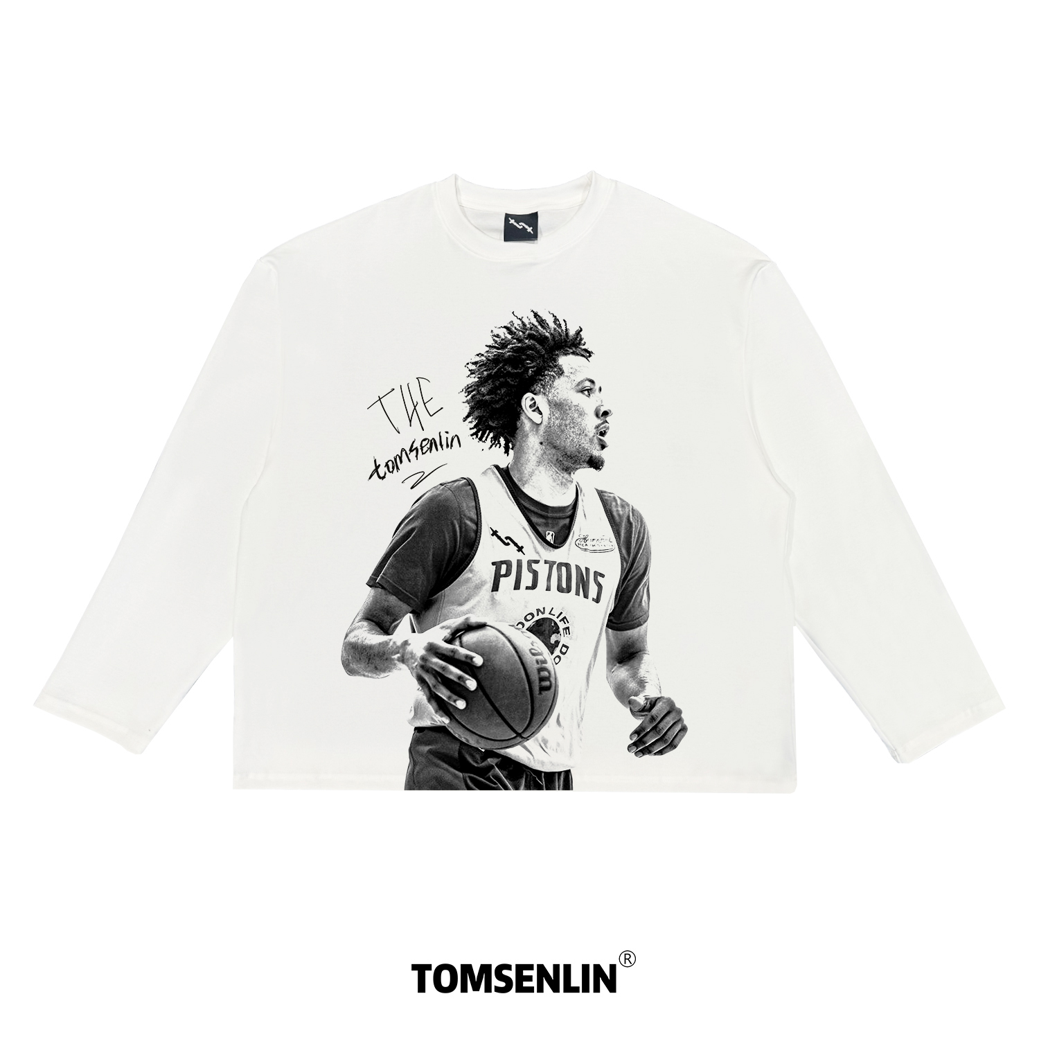 tomsenlin25SS 凯德·坎宁安印花原创设计美式短袖T恤