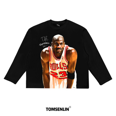 tomsenli原创1995迈克尔I'm back霸气复出康丽印花短袖