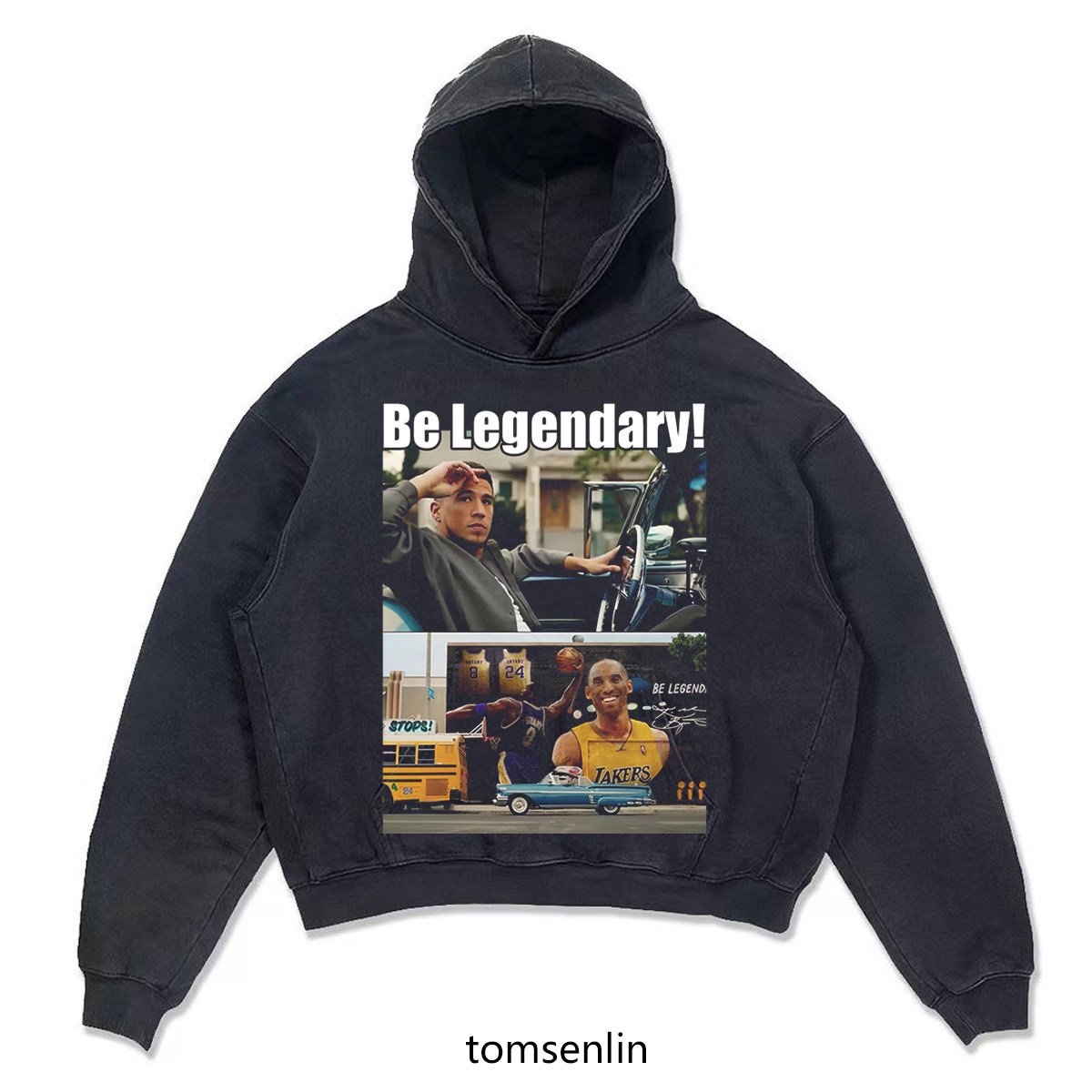 tomsnelin原创德文布克75周年致敬科比Legendary美式做旧复古卫衣