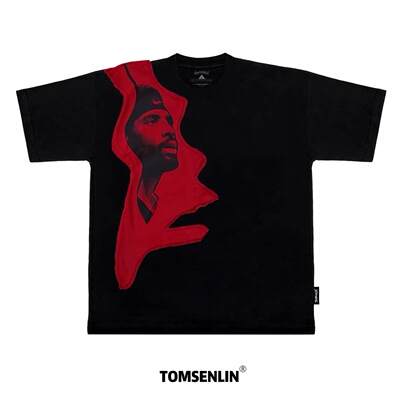 tomsenlin-欧文remake手工贴布款重工宽松长短袖卫衣男女同款