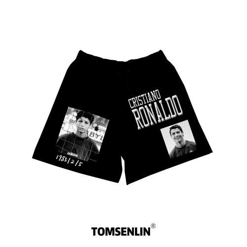 tomsenlin罗纳尔多C罗康丽印花卫衣面料短裤