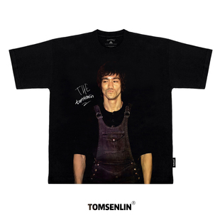 tomsenlin25SS李小龙电影原创设计美式短袖T恤