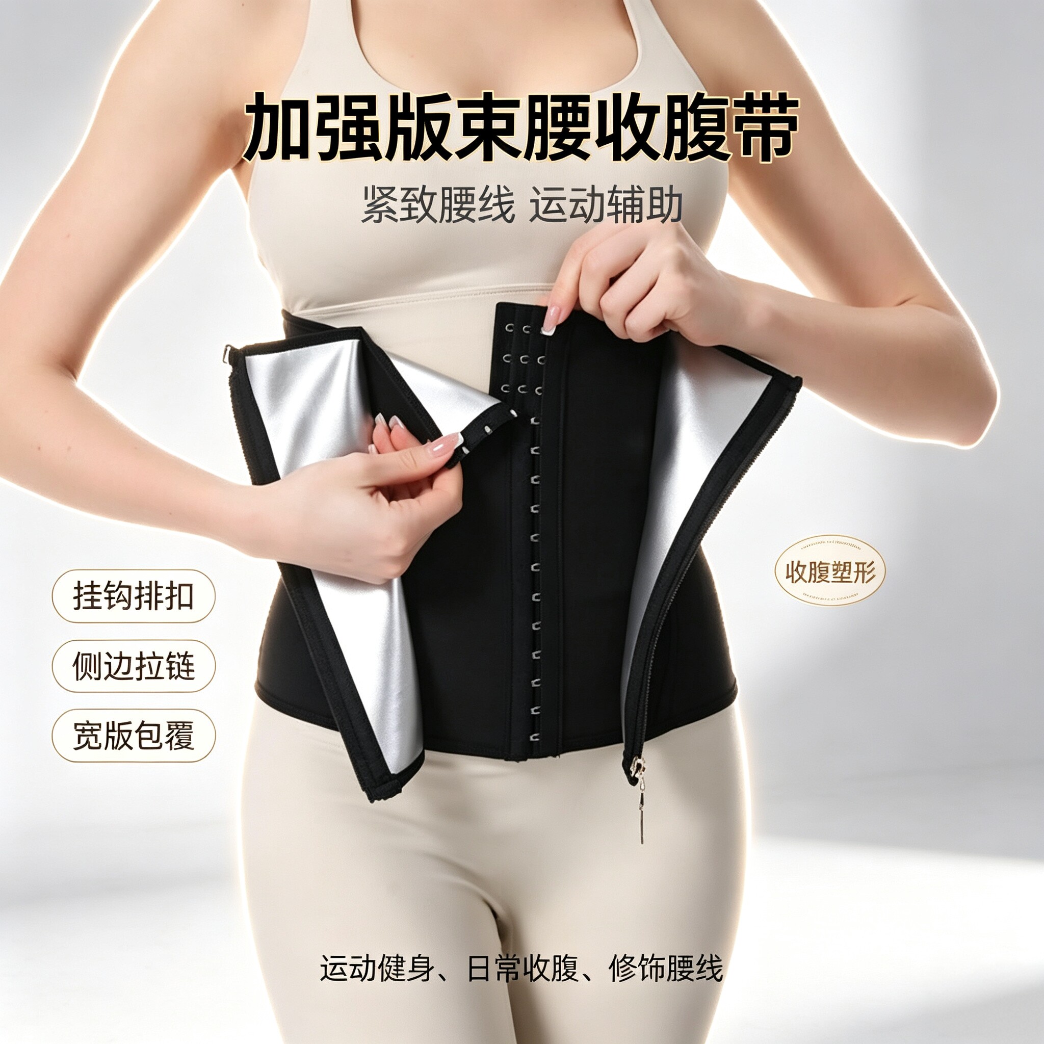 女神网红乳胶束腰收腹塑形腰封