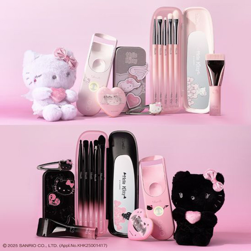 韩国直邮fillimilli x Hello Kitty粉底刷扁头短杆化妆刷天使恶魔