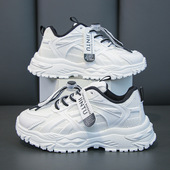 透气2025春秋新款 女学生跑步鞋 韩版 小白鞋 软底 儿童网鞋 女童运动鞋