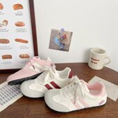 休闲透气系带运动鞋 德训鞋 爆款 平底复古阿甘鞋 子女2026春夏季 新款