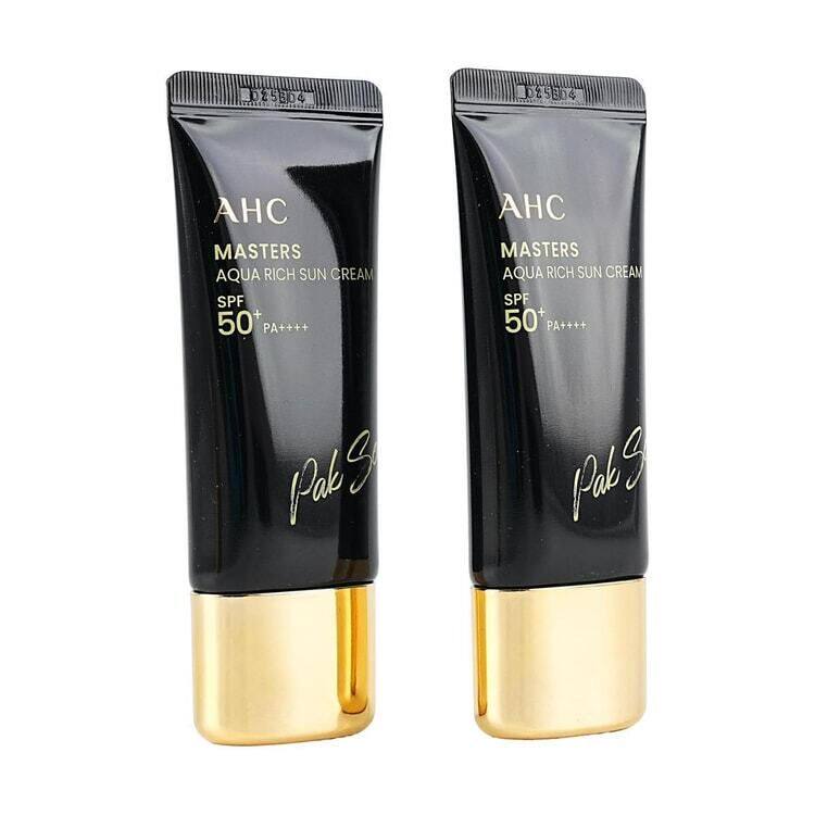 进口AHC高效水润防晒霜黑金防晒30ml+30mlSPF50+PA++++敏感肌适用