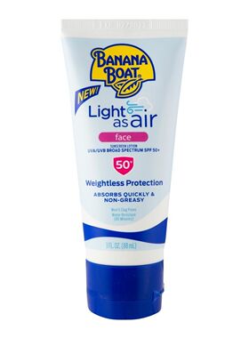 香蕉船香蕉船控油空气感面部防晒乳SPF50+88ml蓝色快速吸收不留白