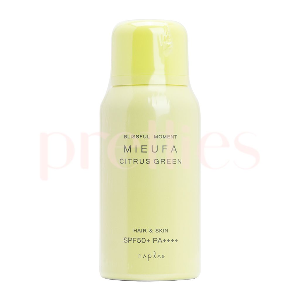 MIEUFA UV防晒头发身体香气喷雾SPF50+PA++++柑橘香气80g绿黄进口
