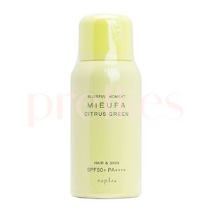 MIEUFA UV防晒头发身体香气喷雾SPF50+PA++++柑橘香气80g绿黄进口