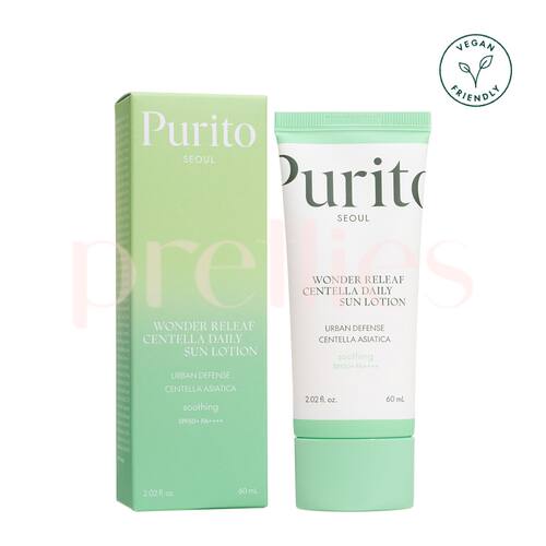 PURITO积雪草日常舒缓防晒乳SPF50+PA++++60ml敏感肌温和日常通勤