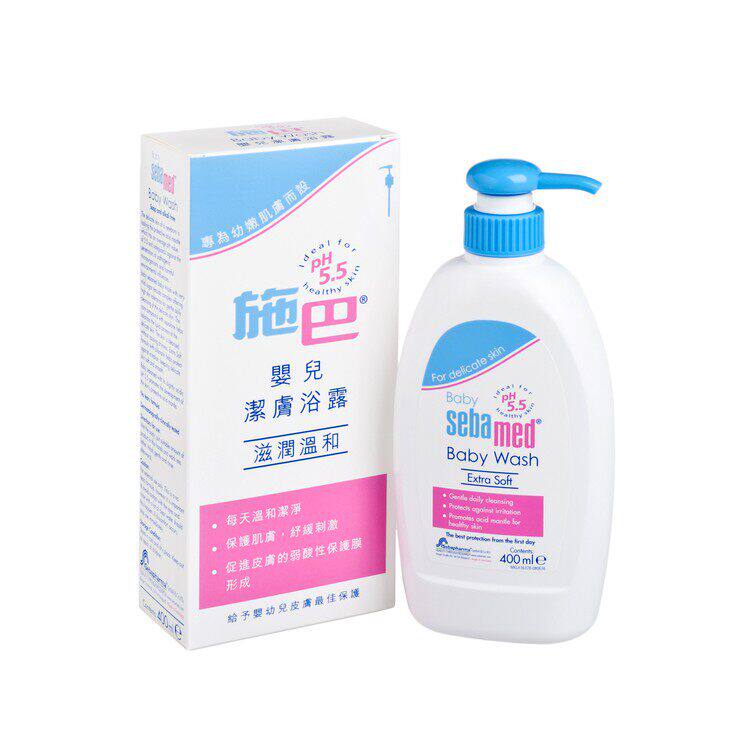婴儿洁肤浴露400ML修护乾敏幼嫩肌肤加倍滋润配方温和洁淨