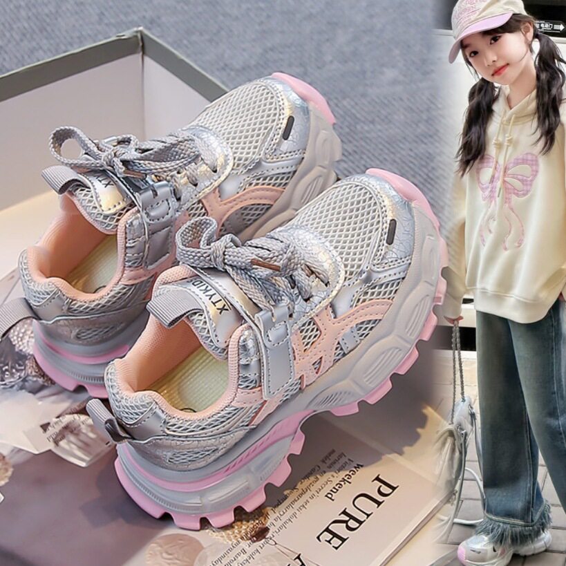 女童运动鞋春秋新款老爹鞋2026儿