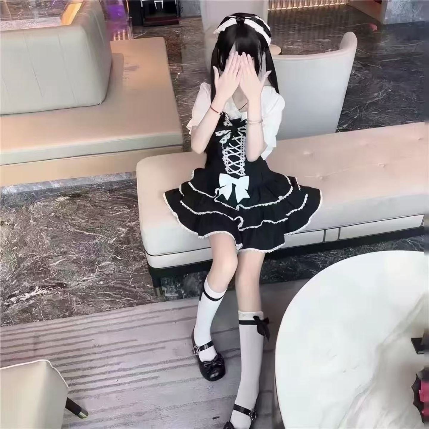 熊之原创昭和蛋糕洛丽塔jsk复古三层裙摆甜美背带裙背带裙套装
