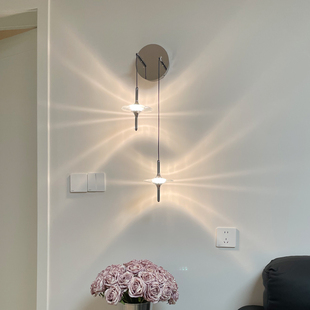 意式星星艺术灯客厅水晶卧室床头壁灯包豪斯现代简约背景墙壁灯