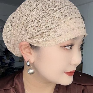 夏季烫钻透气包头帽时尚妈妈款