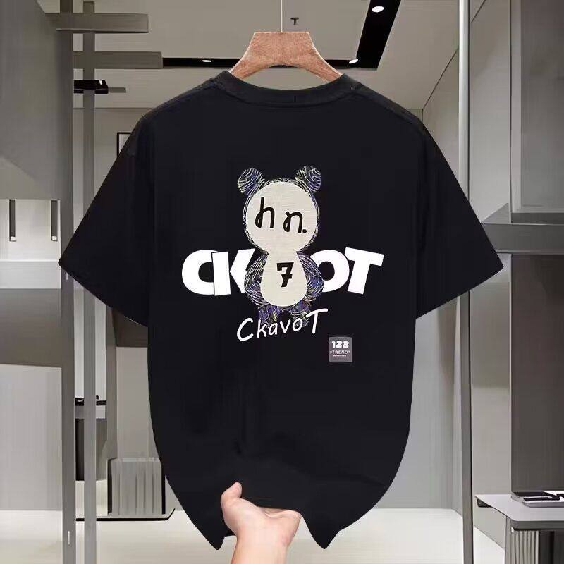 男士t恤痞帅美式重磅纯棉短袖T恤夏季ins潮牌圆领宽松半袖上衣潮