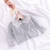 纯棉新生婴儿针织衫 春夏装 女童开衫 小外套薄款 公主长袖 宝宝空调衫