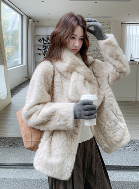 现货首发新款主推款獭兔毛环保皮毛一体配围脖p195-k298