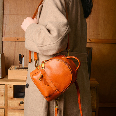 双肩包百搭mini复古高级气质