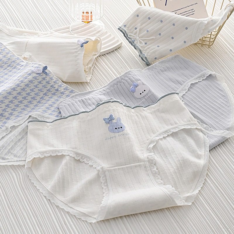 新款日系蓝色兔可爱少女大学生透气中腰女士短裤三角内裤跨境批发,女士内衣/男士内衣/家居服,男三角内裤,淘宝优惠券,粉丝福利购,淘宝优惠卷