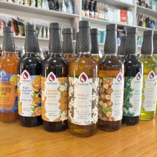 包邮韩国波莫娜pomona香草焦糖榛果苹果柠檬水蜜桃栗子糖浆果露