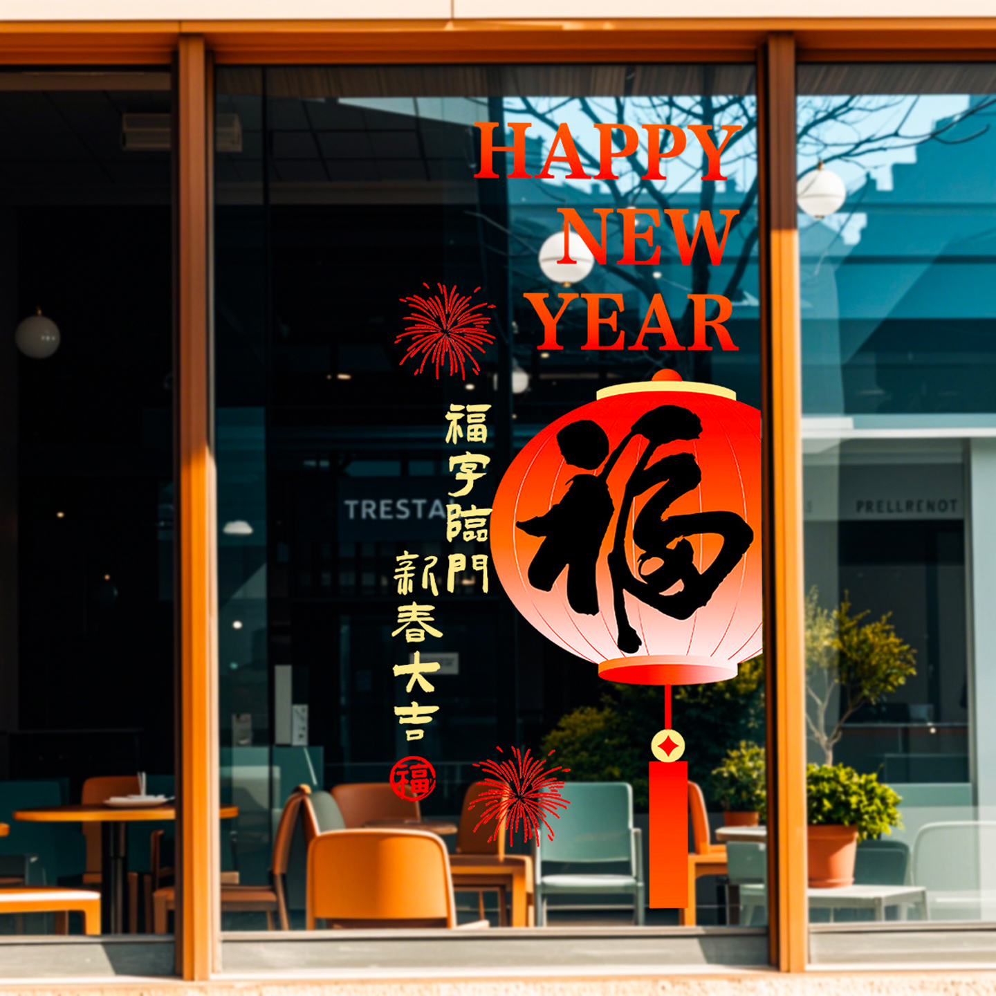 【新春大吉】店铺商场玻璃门窗花