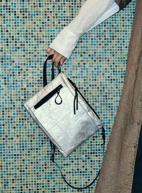 载迟原创杜邦纸环保小众挎包 极简轻便单肩包 个性休闲斜挎女包潮