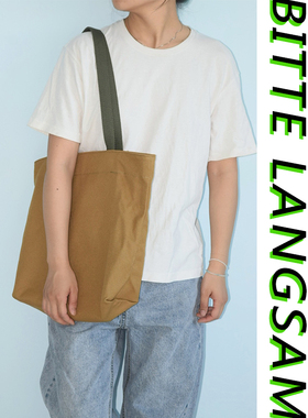 载迟2024环保无性别帆布托特包 卡其色植物系实用单肩包手提大包