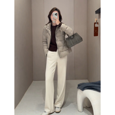 韩版立领泡芙收腰羽绒棉