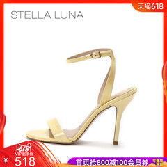 STELLA LUNA露趾细跟女鞋牛皮一字扣超高跟凉鞋SF160L01330