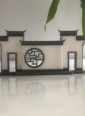 中式仿古徽派马头墙微缩景墙