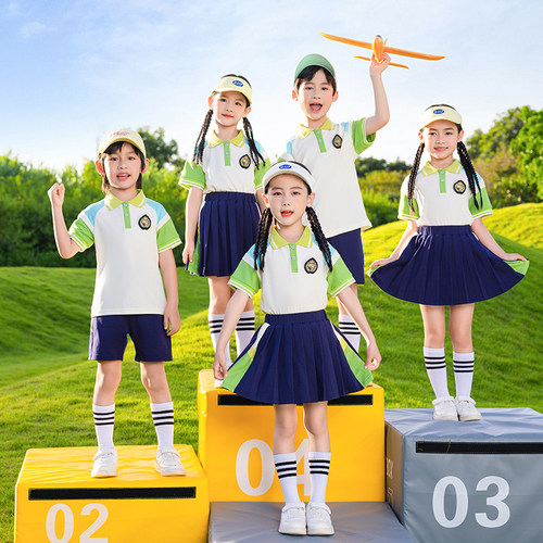 夏装小学生校服套装班服三件套男女童外套运动会幼儿园园服春秋装