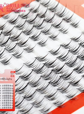 至优太阳花假睫毛分段式睫毛细梗透明隐形柔软美睫大眼必选人气款