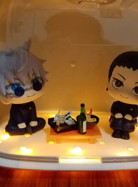 LK五条动漫夏油杰高专手办公仔掌中虎杖咒术回战黑惠机箱摆件模型