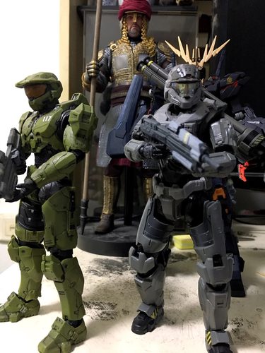 国产千值练士官长1/12光环致远星斯巴达B312贵族小队6号可动手办