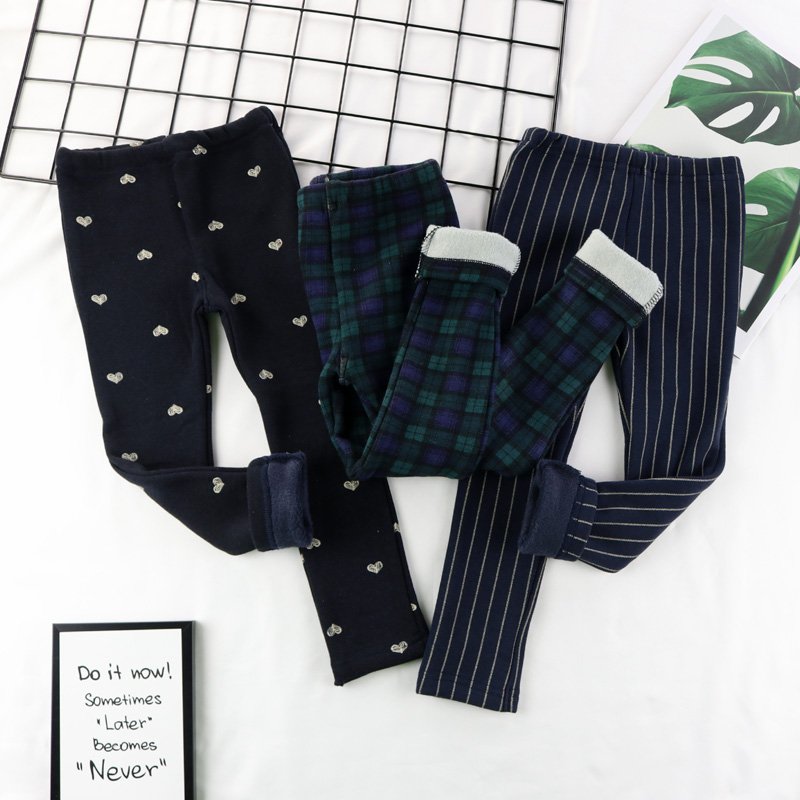 童装秋冬暖倍儿一体绒打底裤