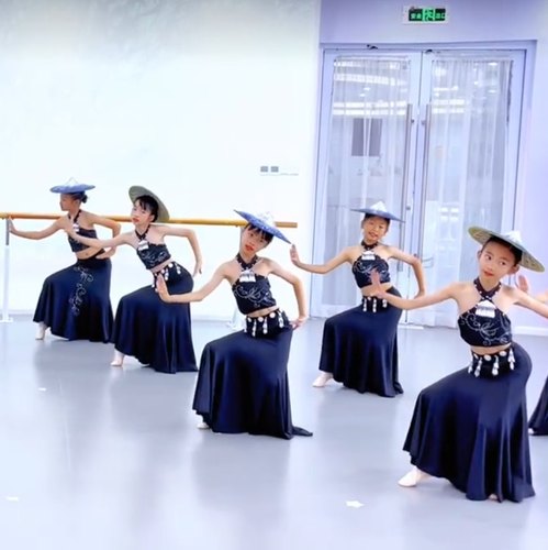 新款傣族舞蹈服装女孔雀舞表演服艺考包臀鱼尾裙少儿花腰练习裙子