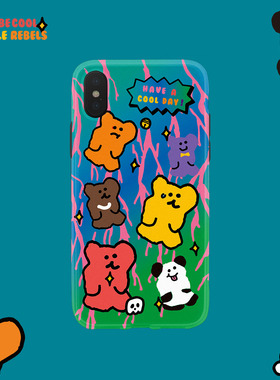GENTLE REBELS原创闪电小熊手机壳韩国ins星星适用iphone17promax苹果16呆萌可爱酷骷髅熊猫软糖辣妹多彩渐变