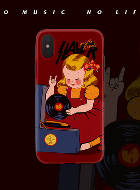 GENTLE REBELS 摇滚少女手机壳ins小众油画酒红适用苹果15iphone14promax武当派wutang黑胶艺术家slayer乐队