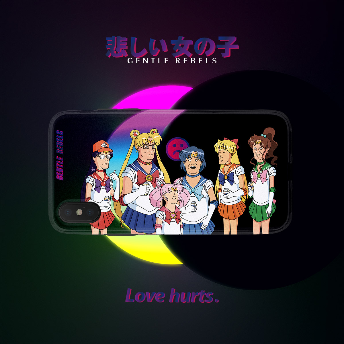 gentle rebels美少女战士iphone11pro手机壳搞怪酷水冰月蒸汽波xs