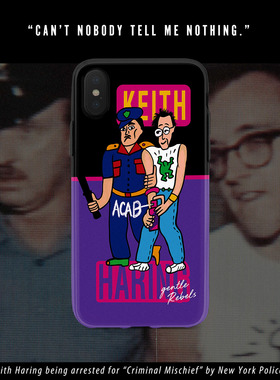 GENTLE REBELS恶搞keithharing凯斯哈林潮牌苹果iphonexsXR手机壳