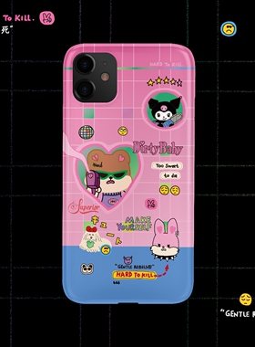 GENTLE REBELS可爱坏小熊emoji手机壳适用iphone16苹果17promax韩国可爱兔子库洛米熊猫恶魔小狗反派卡通熊猫