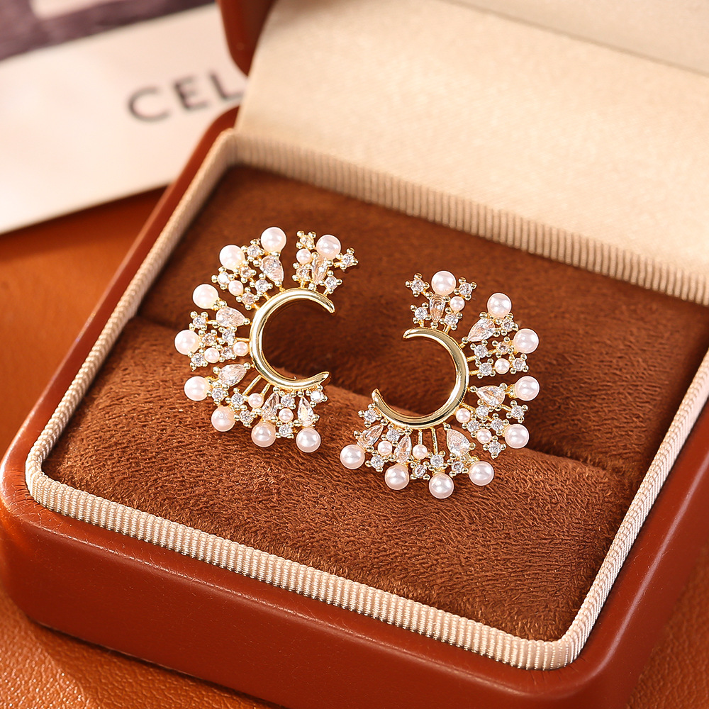 欧美跨境C圈太阳花耳钉高级感时尚小众设计耳饰洋气女神INS风