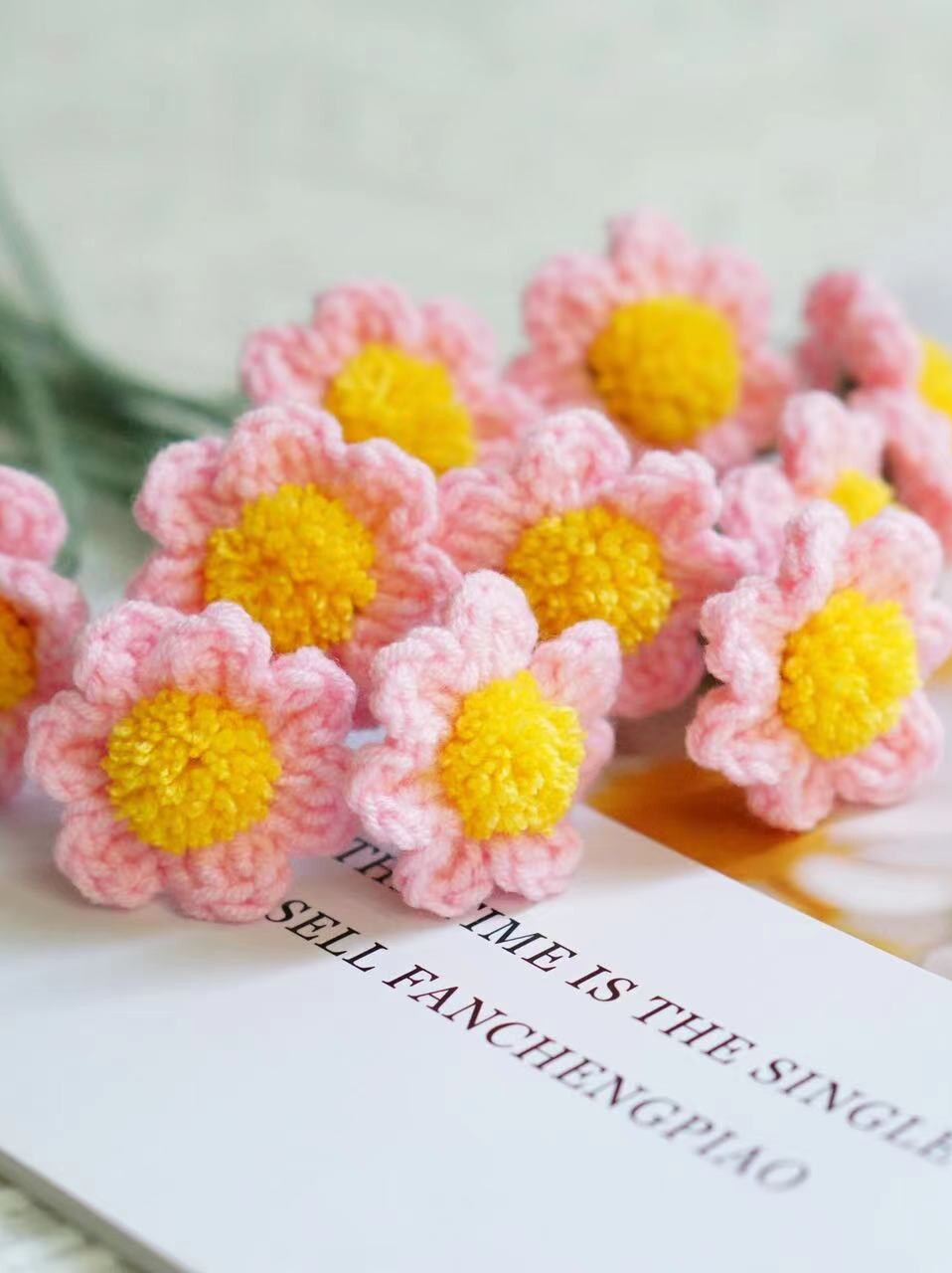 GONGBO HANDMADE CHAMOMILE BOUQUET DIY CROCHET WOOL MATERIAL PACK ARTIFICIAL FLOWER NOVICE HOMEMADE GIFTS