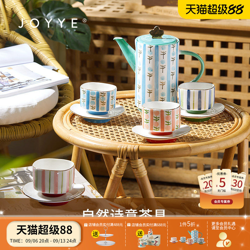 JOYYE釉下彩欧式茶具套装轻奢图片