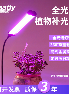 全光谱植物生长灯多肉补光灯上色仿太阳USB夹子式LED灯花卉家用