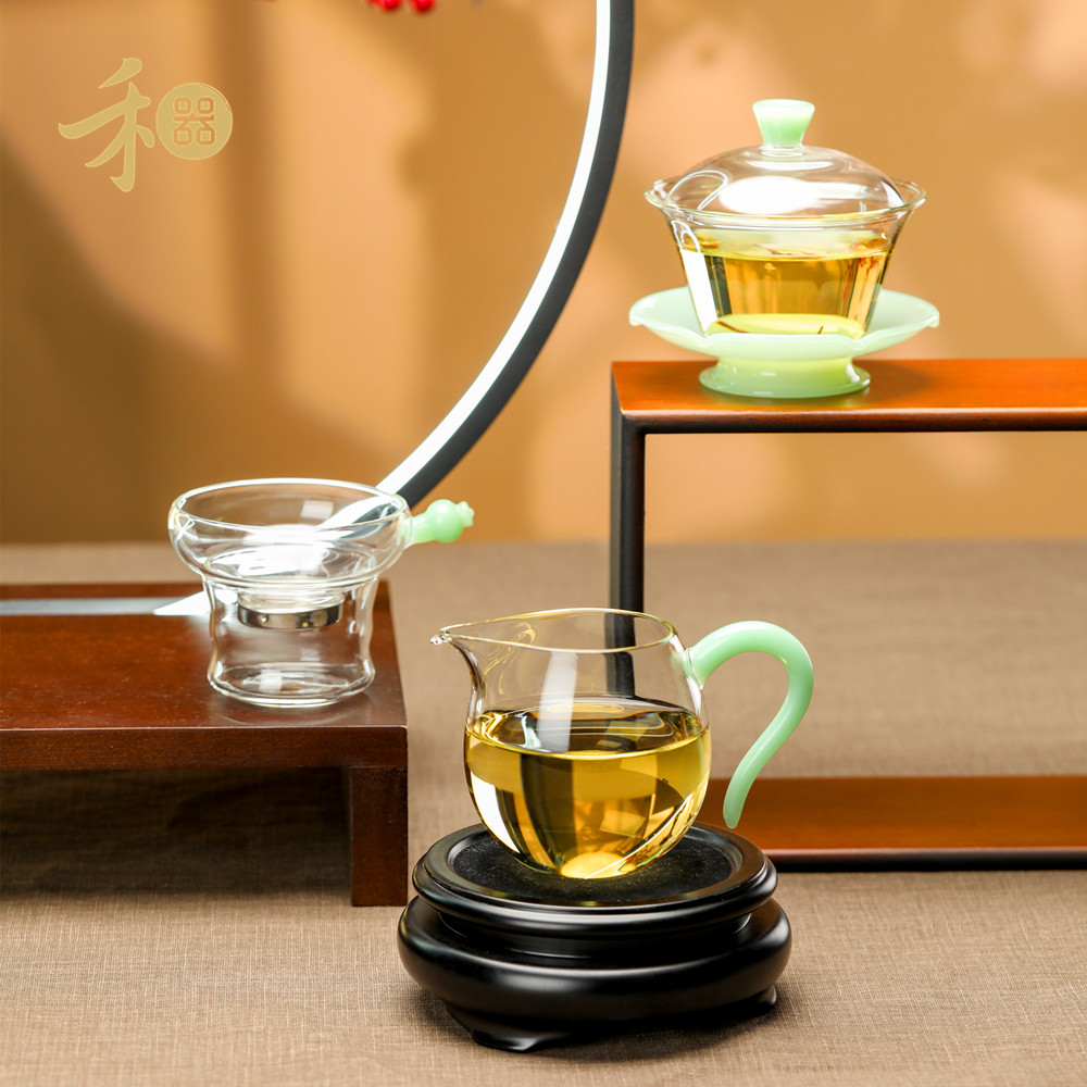 禾器公道杯 高硼硅耐热玻璃茶海 和器小龙蛋分茶器 晶彩泓然茶海